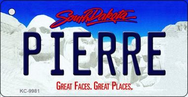 SMART BLONDE Pierre South Dakota Metal Novelty Aluminum Key Chain KC-9981