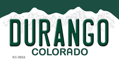 KC-9924 Durango Colorado Background Metal Novelty, Key Chain