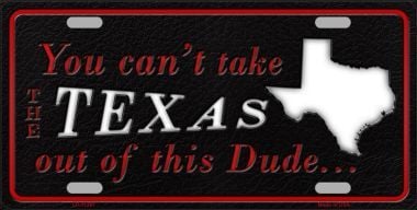 LP-11297 Texas Dude License Plate Novelty Metal