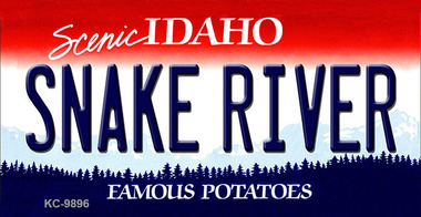 SMART BLONDE Snake River Idaho State Metal Novelty Aluminum Key Chain KC-9896