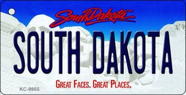 KC-9955 South Dakota Background Metal Novelty, Key Chain