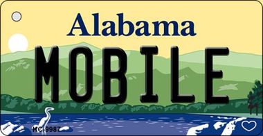 SMART BLONDE Mobile Alabama Metal Novelty Aluminum Key Chain KC-9987