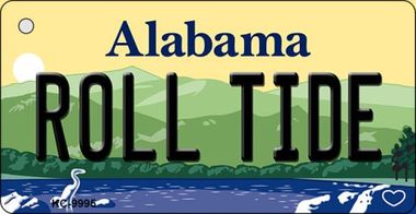 KC-9995 Roll Tide Alabama Background Metal Novelty, Key Chain