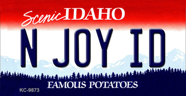 KC-9873 N Joy ID Idaho State Background Metal Novelty, Key Chain
