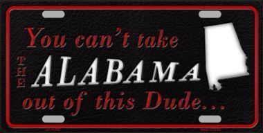 LP-11255 Alabama Dude License Plate Novelty Metal
