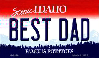 Best Dad Idaho State Metal Novelty Magnet M-9889