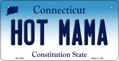 Hot Mama Connecticut Novelty Metal Bicycle Plate BP-10910