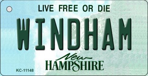 KC-11148 1.5 x 3 in. Windham New Hampshire State License Plate Key Chain