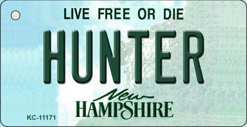 KC-11171 1.5 x 3 in. Hunter New Hampshire State License Plate Key Chain