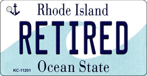 KC-11201 1.5 x 3 in. Retired Rhode Island License Plate Novelty Key Chain