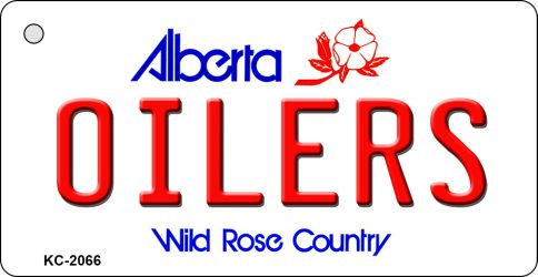 SMART BLONDE Oilers Alberta State License Plate Tag Key Chain KC-2066