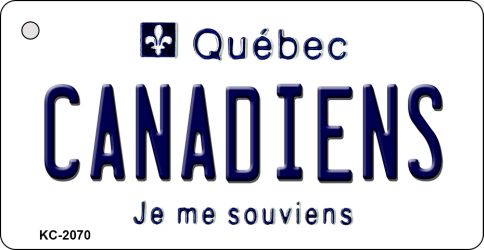 KC-2070 1.5 x 3 in. Canadiens Quebec State License Plate Key Chain
