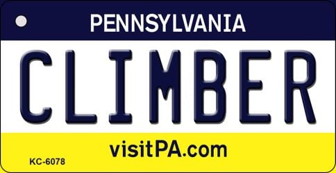 KC-6078 1.5 x 3 in. Climber Pennsylvania State License Plate Key Chain