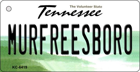 KC-6419 1.5 x 3 in. Murfreesboro Tennessee License Plate Key Chain