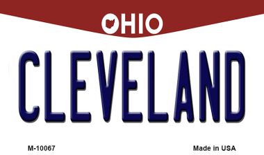 M-10067 3.5 x 2 in. Cleveland Ohio State License Plate Magnet
