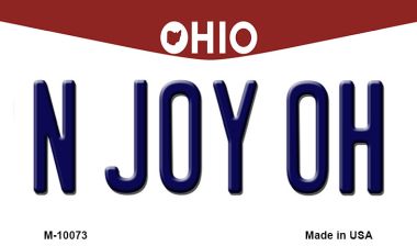 M-10073 3.5 x 2 in. N Joy OH Ohio State License Plate Magnet