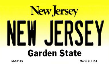 M-10145 3.5 x 2 in. New Jersey State License Plate Magnet