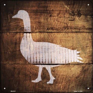 SQ-512 12 x 12 in. Duck Painted Stencil Novelty Square Sign