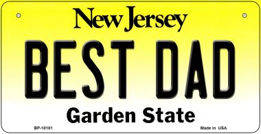 Best Dad New Jersey Novelty Metal Bicycle Plate BP-10181