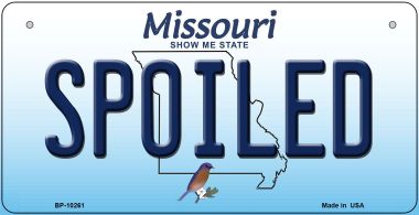 Spoiled Missouri Novelty Metal Bicycle Plate BP-10261