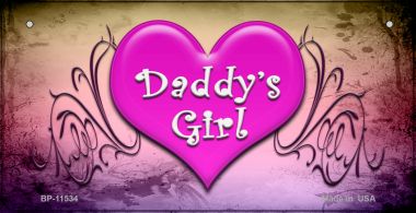 Daddys Girl Novelty Metal Bicycle License Plate Tag BP-11534