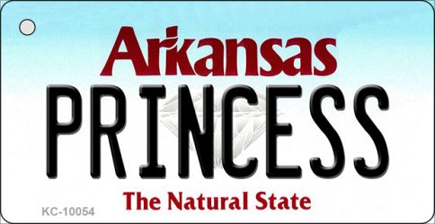 KC-10054 1.5 x 3 in. Princess Arkansas State License Plate Key Chain