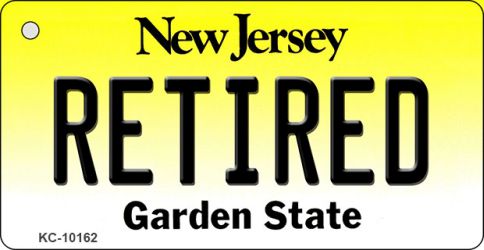 KC-10162 1.5 x 3 in. Retired New Jersey State License Plate Key Chain