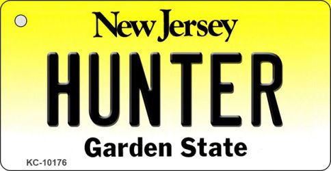 KC-10176 1.5 x 3 in. Hunter New Jersey State License Plate Key Chain