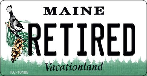 KC-10405 1.5 x 3 in. Retired Maine State License Plate Key Chain