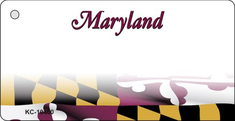 KC-10460 3.5 x 2 in. Maryland Blank State License Plate Key Chain