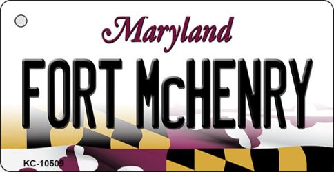 KC-10509 3.5 x 2 in. Fort McHenry Maryland State License Plate Key Chain