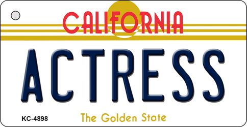 KC-4898 3.5 x 2 in. Actress California State License Plate Key Chain