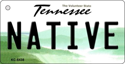KC-6438 1.5 x 3 in. Native Tennessee License Plate Key Chain