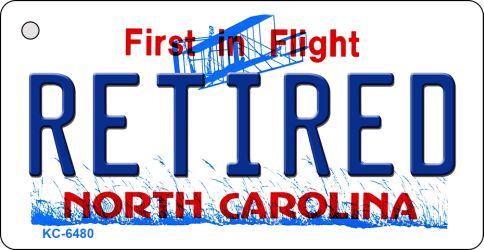 KC-6480 1.5 x 3 in. Retired North Carolina State License Plate Key Chain