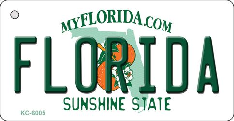 KC-6005 1.5 x 3 in. Florida State License Plate Key Chain