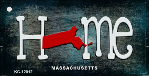 KC-12012 1.5 x 3 in. Massachusetts Home State Outline Novelty Key Chain