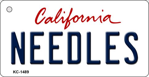 KC-1489 3.5 x 2 in. Needles California State License Plate Key Chain