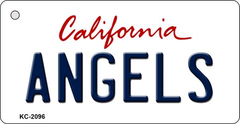 KC-2096 1.5 x 3 in. Angels California State License Plate Key Chain