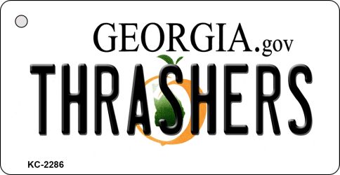 KC-2286 1.5 x 3 in. Thrashers Georgia State License Plate Key Chain
