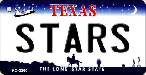 SMART BLONDE Stars Texas State License Plate Tag Key Chain KC-2300