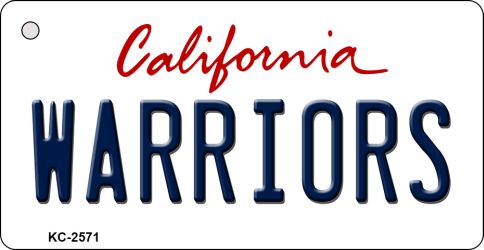 KC-2571 1.5 x 3 in. Warriors California State License Plate Key Chain