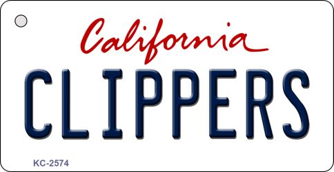 KC-2574 1.5 x 3 in. Clippers California State License Plate Key Chain