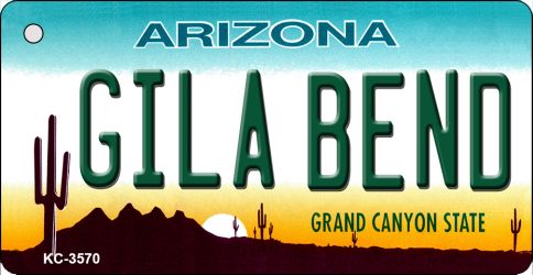 KC-3570 3.5 x 2 in. Gila Bend Arizona State License Plate Key Chain