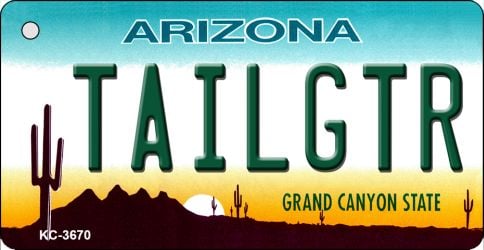 KC-3670 3.5 x 2 in. Tailgtr Arizona State License Plate Key Chain