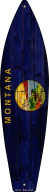 SB-125 17 x 4.5 in. Montana State Flag Novelty Surfboard