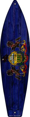 SB-137 17 x 4.5 in. Pennsylvania State Flag Novelty Surfboard
