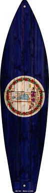 SB-145 17 x 4.5 in. Virginia State Flag Novelty Surfboard
