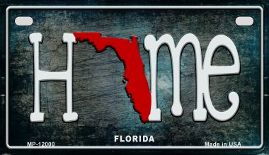Florida Home State Outline Novelty Motorcycle Plate MP-12000
