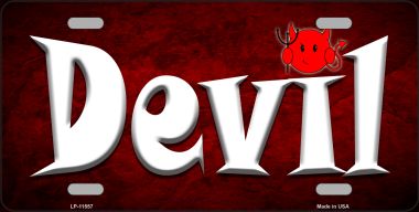 LP-11557 6 x 12 in. Devil Novelty License Plate