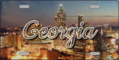 LP-11593 6 x 12 in. Georgia City Lights State License Plate